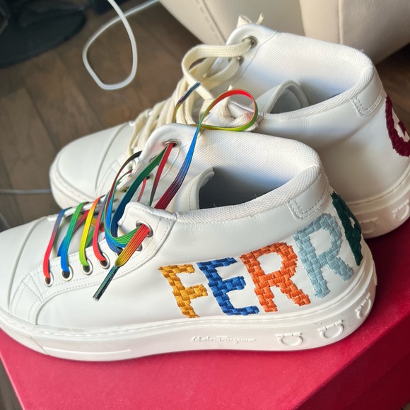 Ferragamo Mid Cut Sneaker - Multicolor - Picture 7 of 7